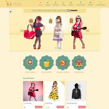 Kids Zone,WordPress,Theme