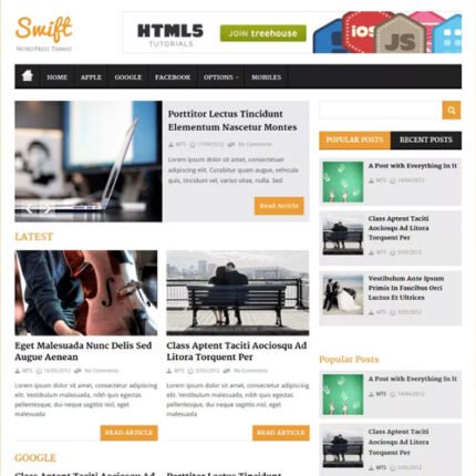 Swift WordPress Theme