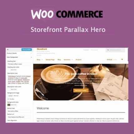 Parallax Hero woocommerce theme