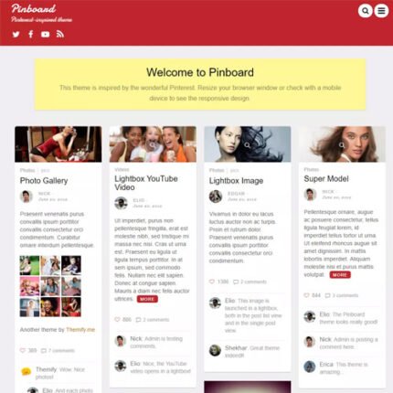 NEW Themify Pinboard WordPress Theme 2024