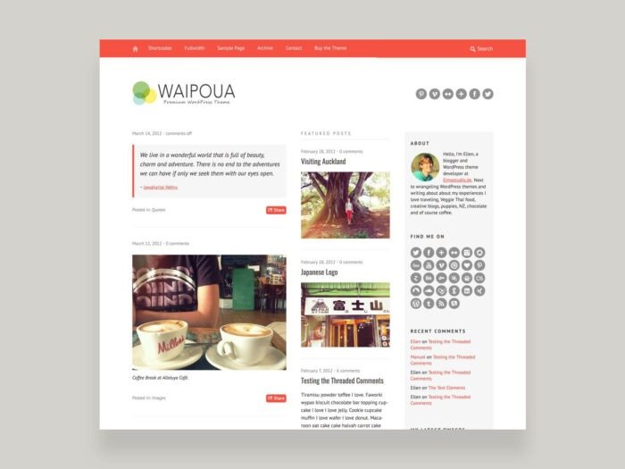 Waipoua WordPress Theme