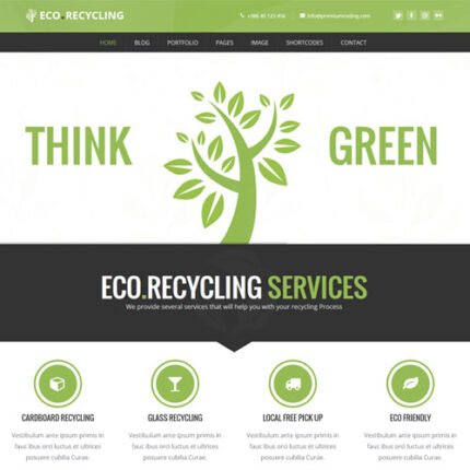 NEW Eco Recycling – Ecology & Nature WordPress Theme 2024 DS