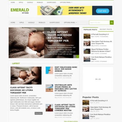 NEW MyThemeShop Emerald WordPress Theme 2024