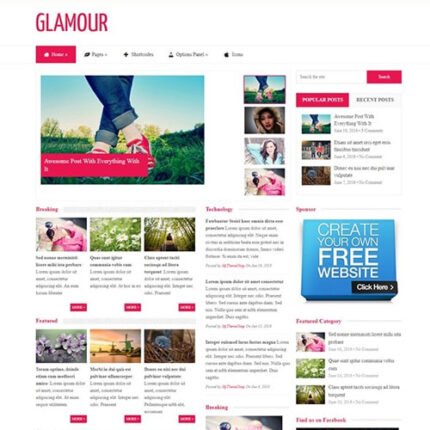 NEW MyThemeShop Glamour WordPress Theme 2024