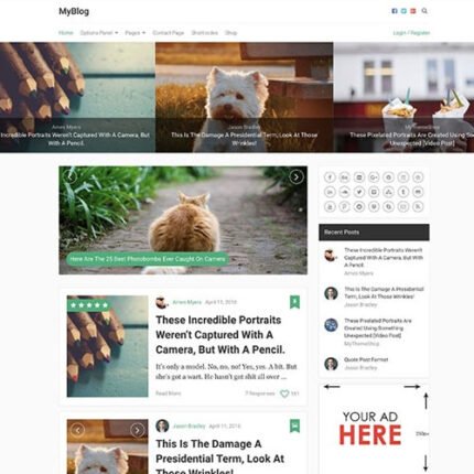 NEW MyThemeShop MyBlog WordPress Theme 2024 D