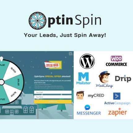 NEW OptinSpin – Fortune Wheel Integrated With WordPress, WooCommerce and Easy Digital Downloads Coupons WORDPRESS THEME AND WOOCOMMERCE THEME.