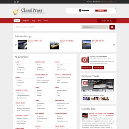 NEW AppThemes ClassiPress – WordPress Classified Ads Theme 2024