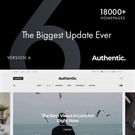 NEW Authentic – Lifestyle Blog & Magazine WordPress Theme