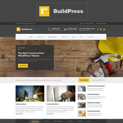 NEW BuildPress – Multi-purpose Construction and Landscape WP Theme 2024 SRF