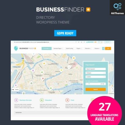 NEW Business Finder: Directory Listing WordPress Theme 2024 AS