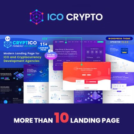 Cryptico – ICO Crypto Landing & Cryptocurrency WordPress Theme​AA