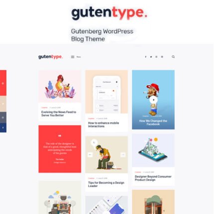 NEW Gutentype 100% Gutenberg WordPress Theme for Modern Blog 2023