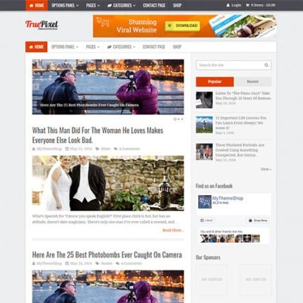 NEW MyThemeShop TruePixel WordPress Theme 2024W