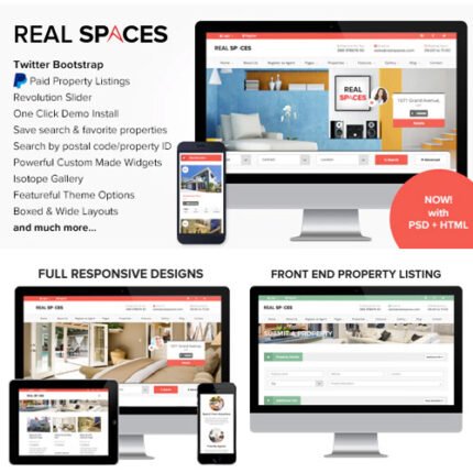 NEW Real Spaces – WordPress Real Estate Theme 2024