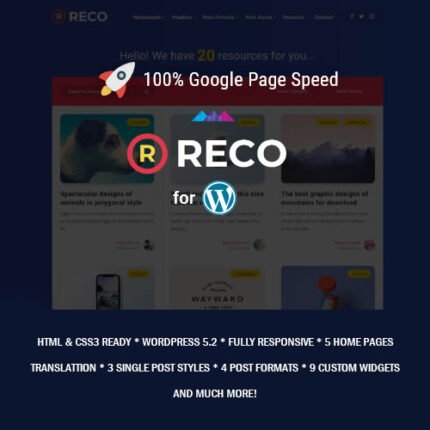 NEW Reco – Minimal Theme for Freebies 2024