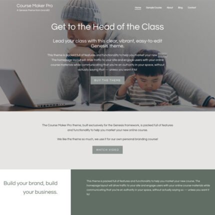 NEW StudioPress Course Maker Pro Genesis WordPress Theme 2024