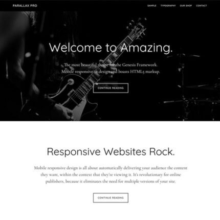 NEW StudioPress Parallax Pro Genesis WordPress Theme 2024