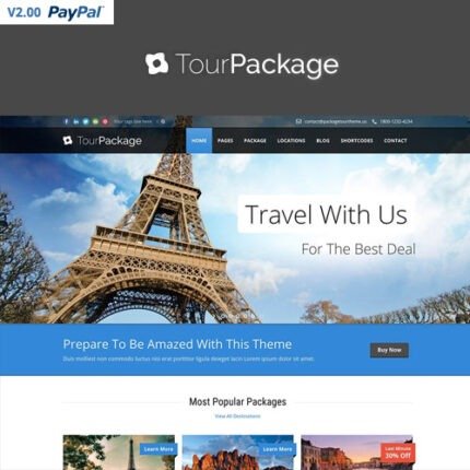 NEW Tour Package – WordPress Travel/Tour Theme 2024