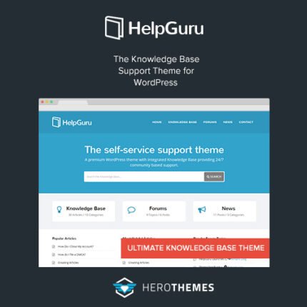 HelpGuru – A Self-Service Knowledge Base WordPress Theme 2024