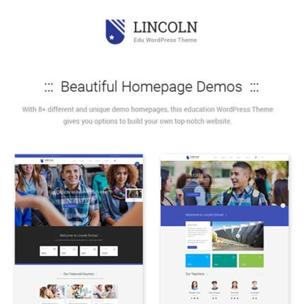 NEW Lincoln – Education Material Design WordPress Theme 2024