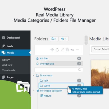 WordPress Real Media Library – Media Categories / Folders File Manager