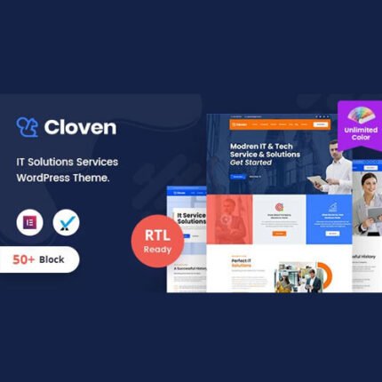 NEW Cloven – IT Solutions Services Company WordPress Theme + RTL 2024