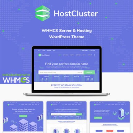 HostCluster – WHMCS Hosting WordPress Theme DF