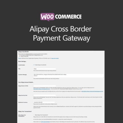 WooCommerce Alipay Cross Border Payment Gateway plugin