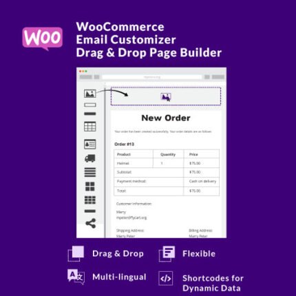 WooCommerce Email Customizer with Drag and Drop Email Builder